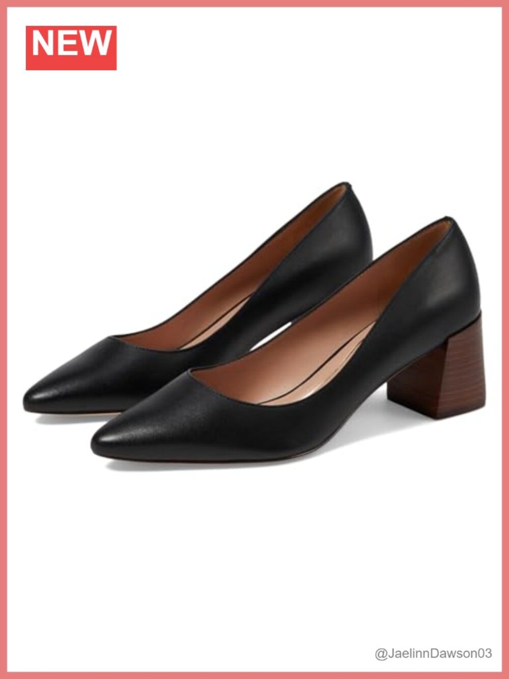 Cole Haan Leather Block Heel Pumps, Comfort Dress Shoes